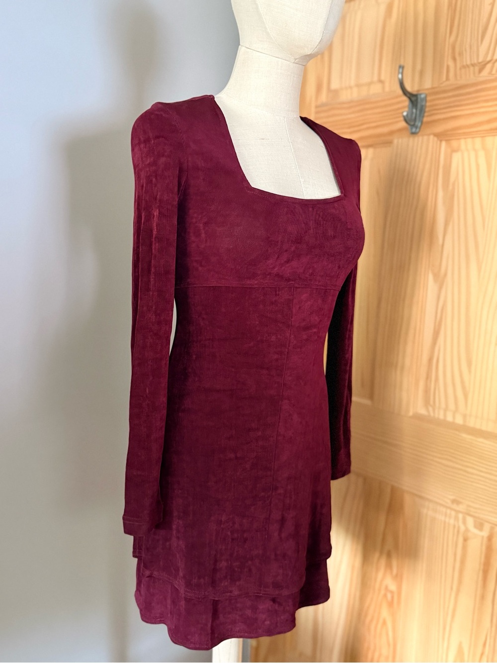 90's Rabbit Rabbit Rabbit burgundy dress